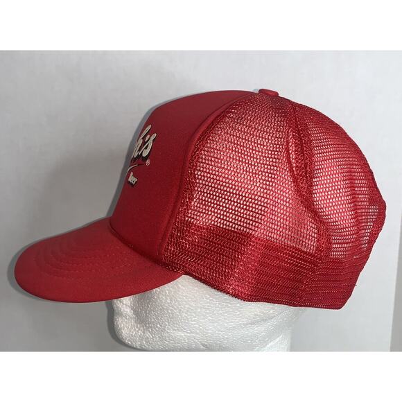 Vintage Stroh's Beer Trucker Mesh Hat Snapback Red Showboat Foam Crown - Picture 2 of 11